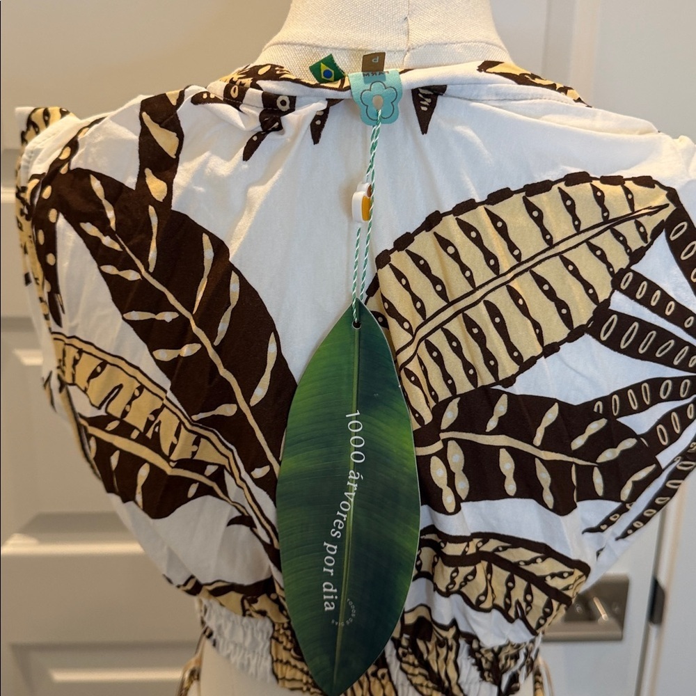 FARM Rio Amazonia Leaf Print Midi Dress Size S - Picture 6 of 7